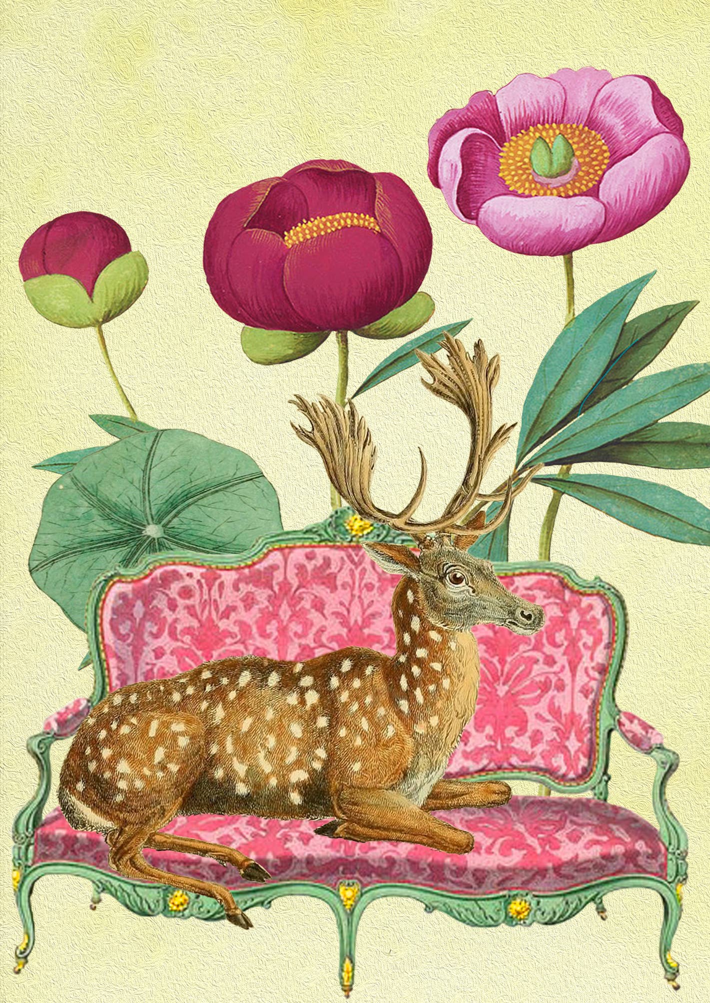 Carte de vœux vierge sur le canapé