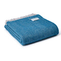 Herringbone Pure New Wool Throw : Teal & Hazel