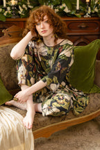 Fleur De Lune Artist Dress Tunic w/ Pockets, Florals & Bees: L/XL (fits approx. size 12-16)