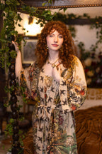Golden Hour Opera Duster Kimono Robe w/ boho floral print
