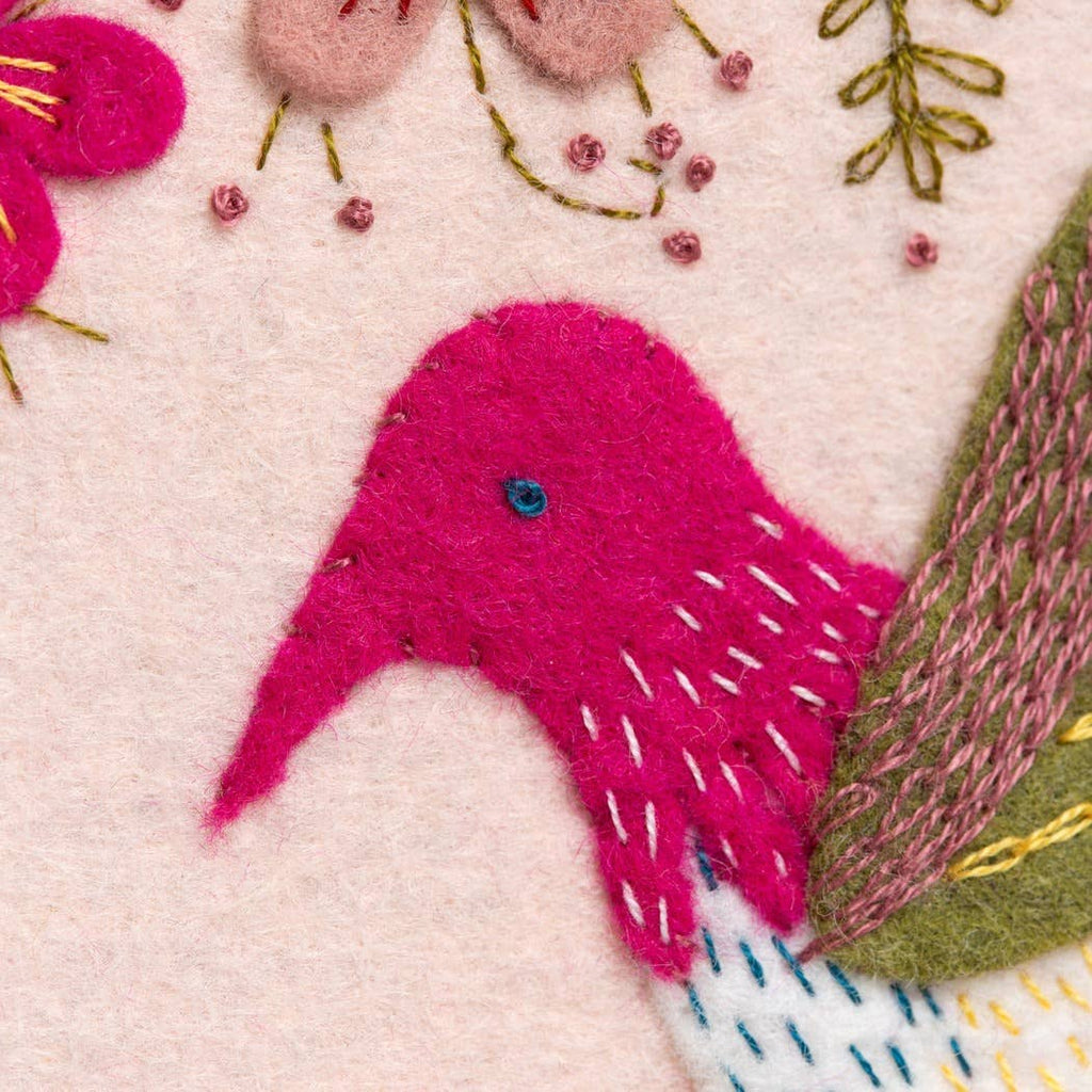 Hummingbird Appliqué Hoop Craft Kit
