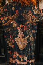 Heart of Gold Opera Duster Kimono Robe w/ Sacred Heart