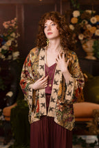 Golden Hour Pixie Duster Cropped Kimono w/ Florals