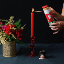 Load image into Gallery viewer, Red Glass Candlestick