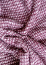 Load image into Gallery viewer, Recycled Wool Blanket in Berry Waffle