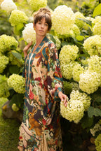 Stay Gold Opera Duster Kimono Robe w/ Rabbit & Bees
