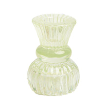 Load image into Gallery viewer, Small Light Green Glass Candle Holder