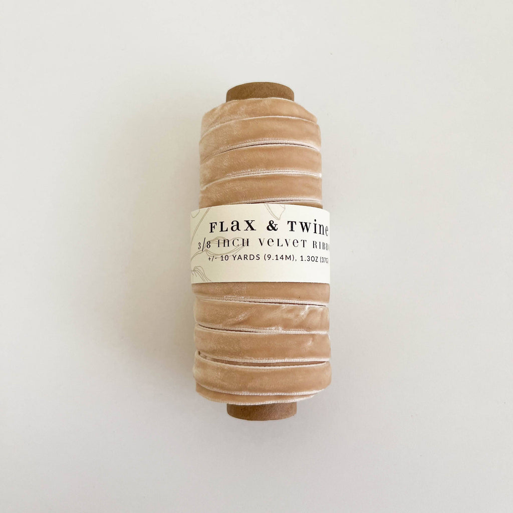 Flax & Twine 3/8" Velvet Ribbon - 10 Yards: Holly