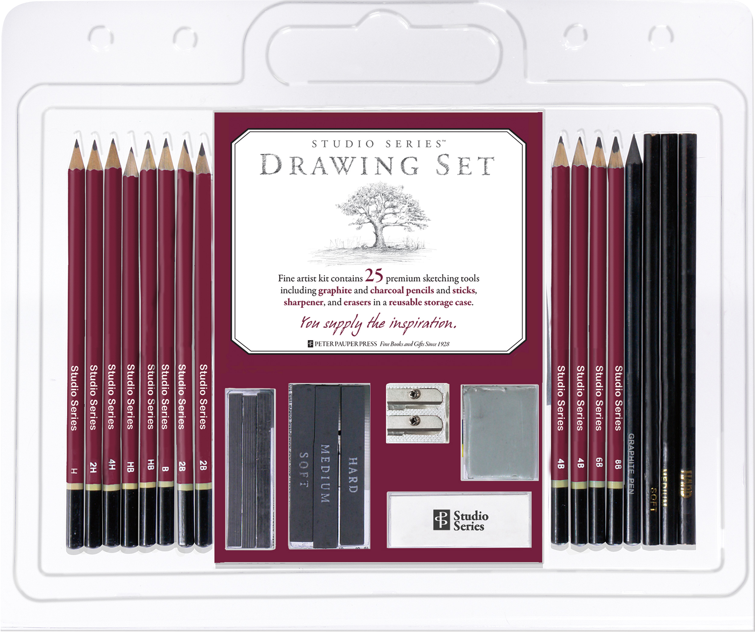 Ensemble de crayons à dessin et à croquis de 26 pièces de la série Studio