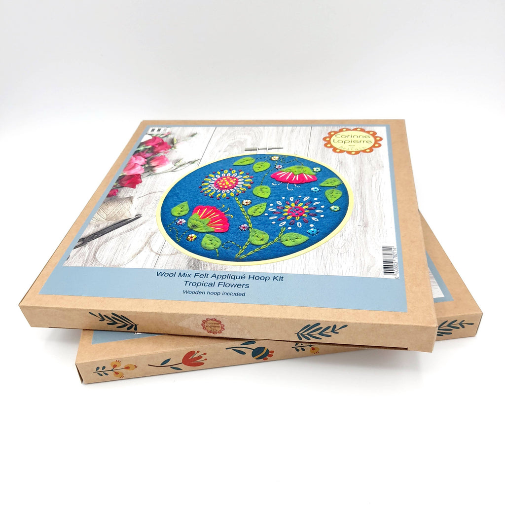 Tropical Flowers Appliqué Hoop Craft Kit
