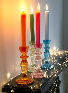 Green Glass Candlestick