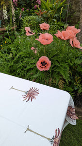 Palm Tree Pink Tablecloth