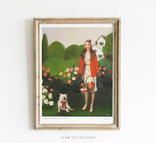 Load image into Gallery viewer, Beatrice In The Garden On Her 6th Birthday Art Print-8.5X11