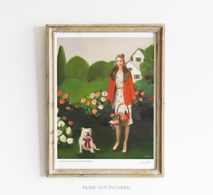 Beatrice In The Garden On Her 6th Birthday Art Print-8.5X11