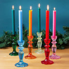 Red Glass Candlestick