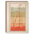 Volcano greeting card