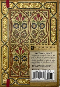 Back of Gold Art Nouveau style journal. 