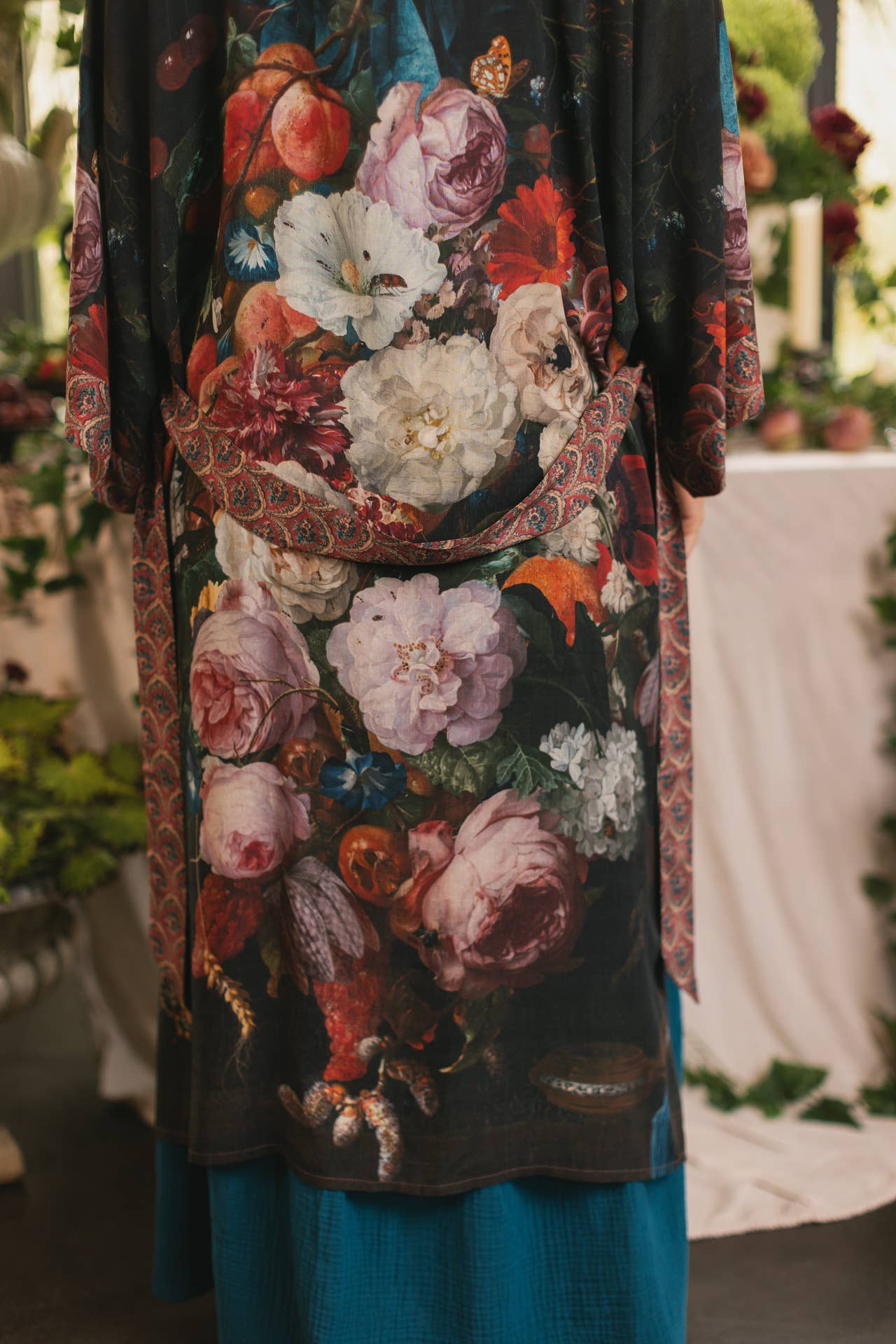 Flight of Fancy Opera Duster Kimono Robe Hummingbird