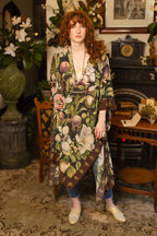 Fleur De Lune Goddess Starduster Kimono w/ Florals & Bees