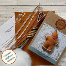 Load image into Gallery viewer, Gingerbread Man Felt Craft Mini Kit: English