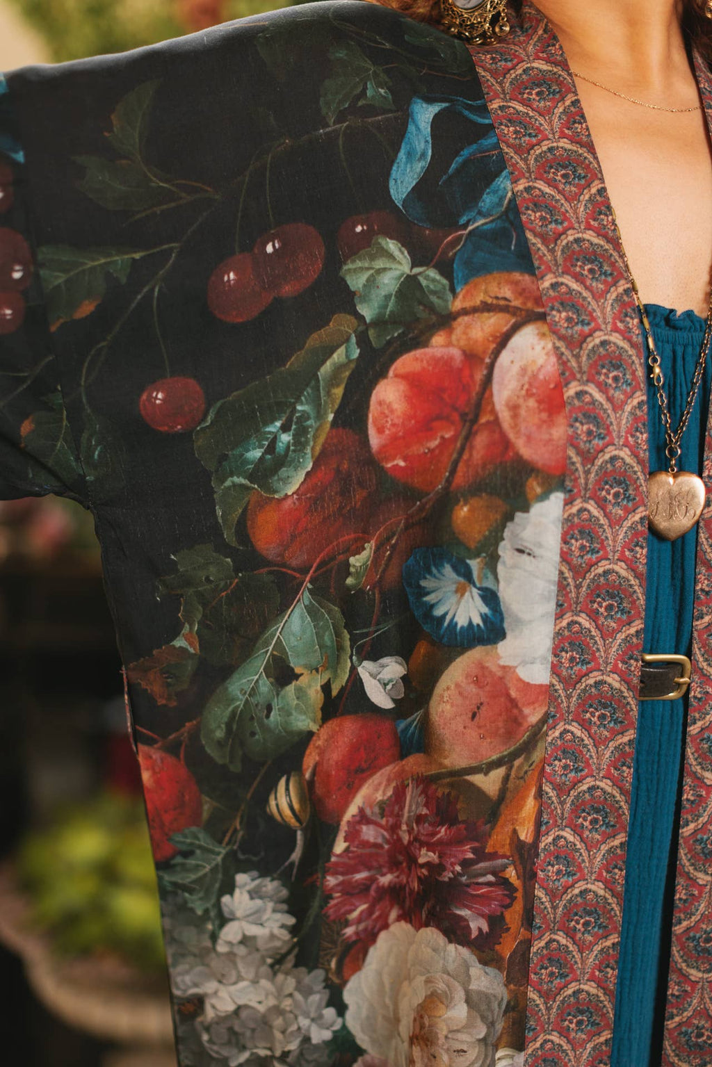 Flight of Fancy Opera Duster Kimono Robe Hummingbird