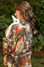 Stay Gold Pixie Duster Cropped Kimono w/ Rabbit, Bees