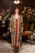 Golden Hour Opera Duster Kimono Robe w/ boho floral print
