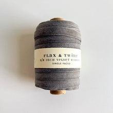 Load image into Gallery viewer, Flax &amp; Twine 3/8&quot; Velvet Ribbon - 30 Yards: Sapphire