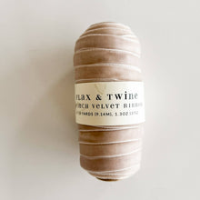 Load image into Gallery viewer, Flax &amp; Twine 3/8&quot; Velvet Ribbon - 10 Yards: Gold