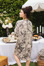 Honey & The Moon Artist Dress w/ Pockets, Florals & Bees: L/XL (fits approx. size 12-16)