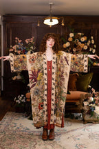 Golden Hour Opera Duster Kimono Robe w/ boho floral print