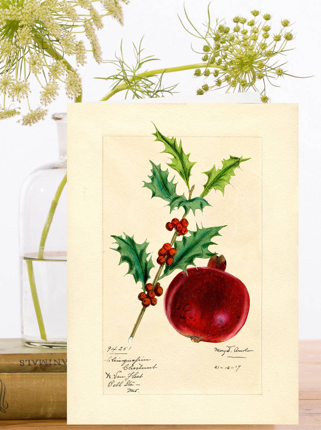 Pomegranate Christmas Card