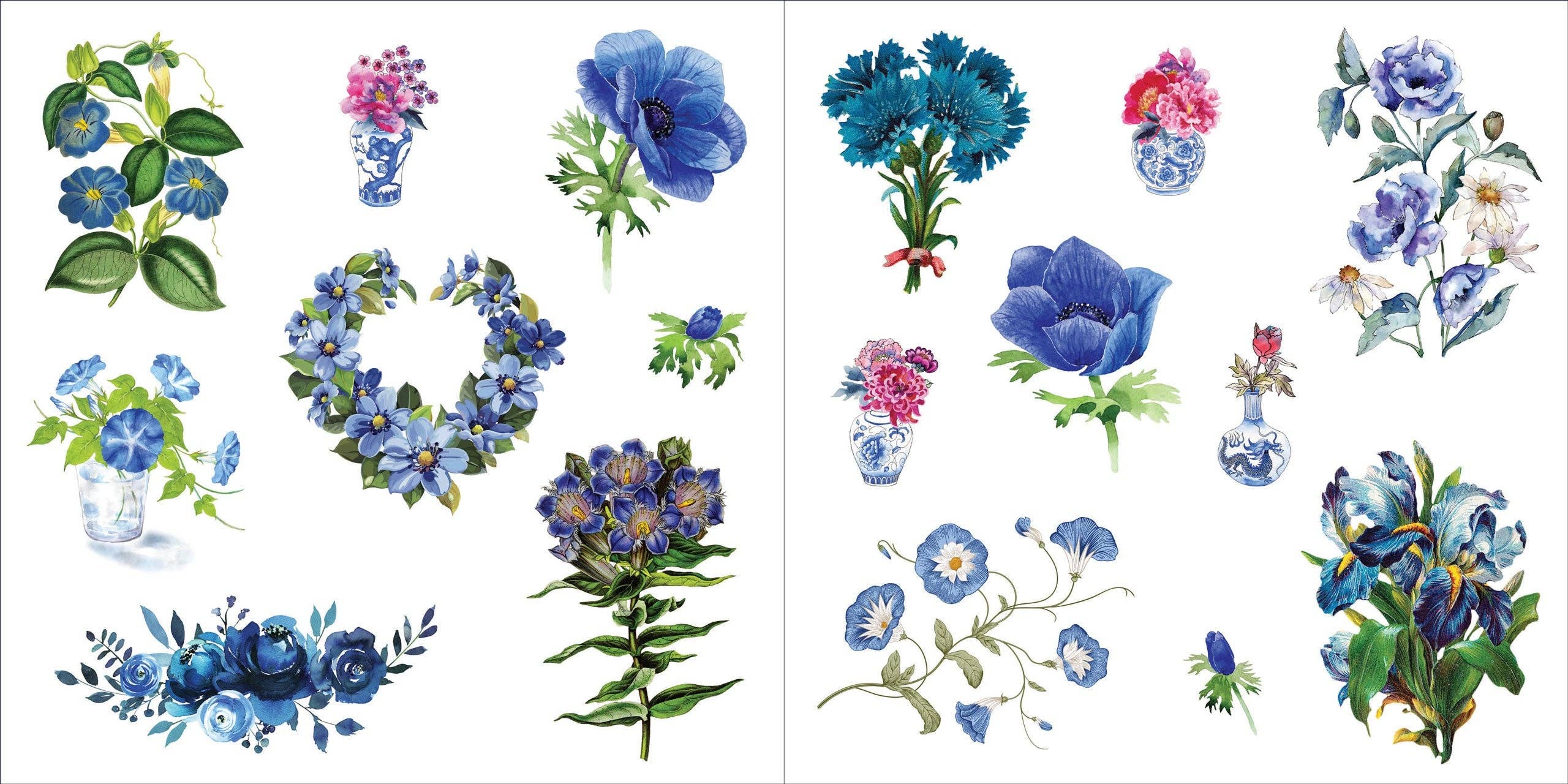 Livre d'autocollants Bouquets de plantes (500 autocollants)
