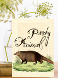 Carte de vœux avec animaux de fête