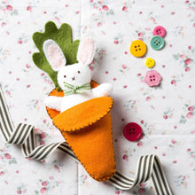 Load image into Gallery viewer, Bunny in Carrot Felt Craft Mini Kit: English