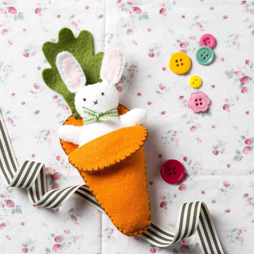 Bunny in Carrot Felt Craft Mini Kit: English