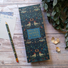 Load image into Gallery viewer, Tall Notepad &amp; Pencil Set - William Morris - Birds