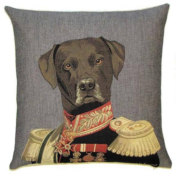 Poncelet Chocolate Labrador Pillow