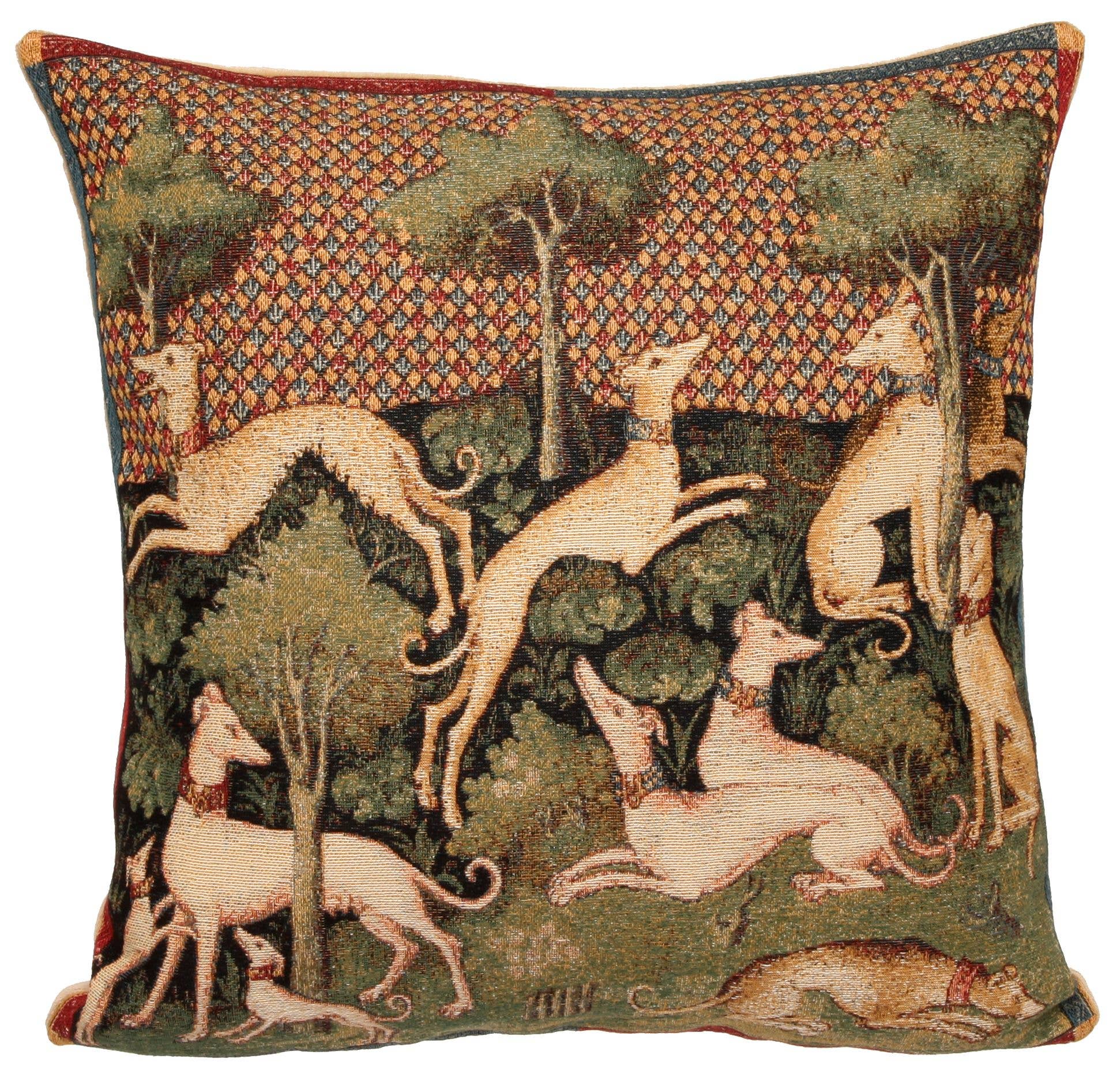 Housse de coussin chien - Art médiéval