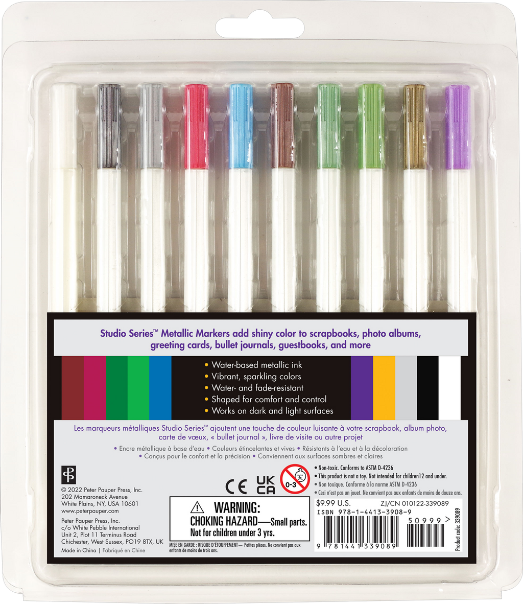 Marqueurs métalliques de la série Studio (lot de 10)