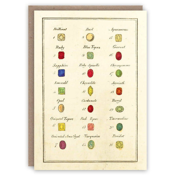 Carte de vœux Cabinet de pierres précieuses