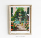 Impression d'art Selfie à la fontaine publique de la sirène - 8,5" X 11"