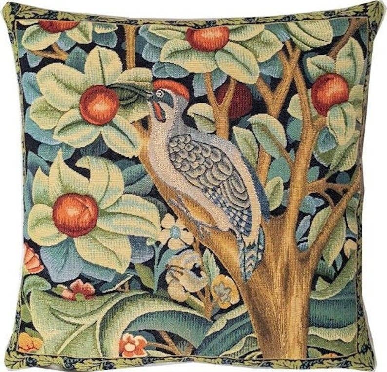 Coussin Orchard Woodpecker de William Morris