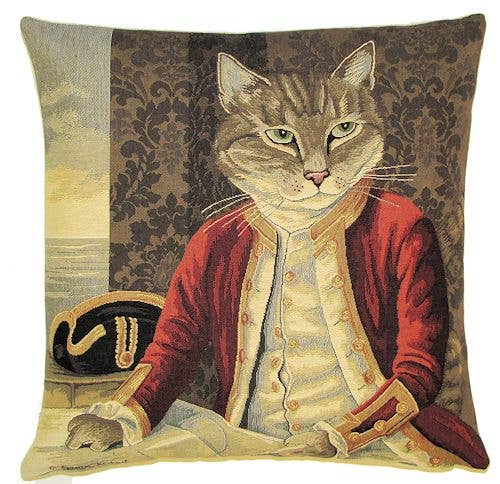 Coussin décoratif en forme de chat de Susan Herbert