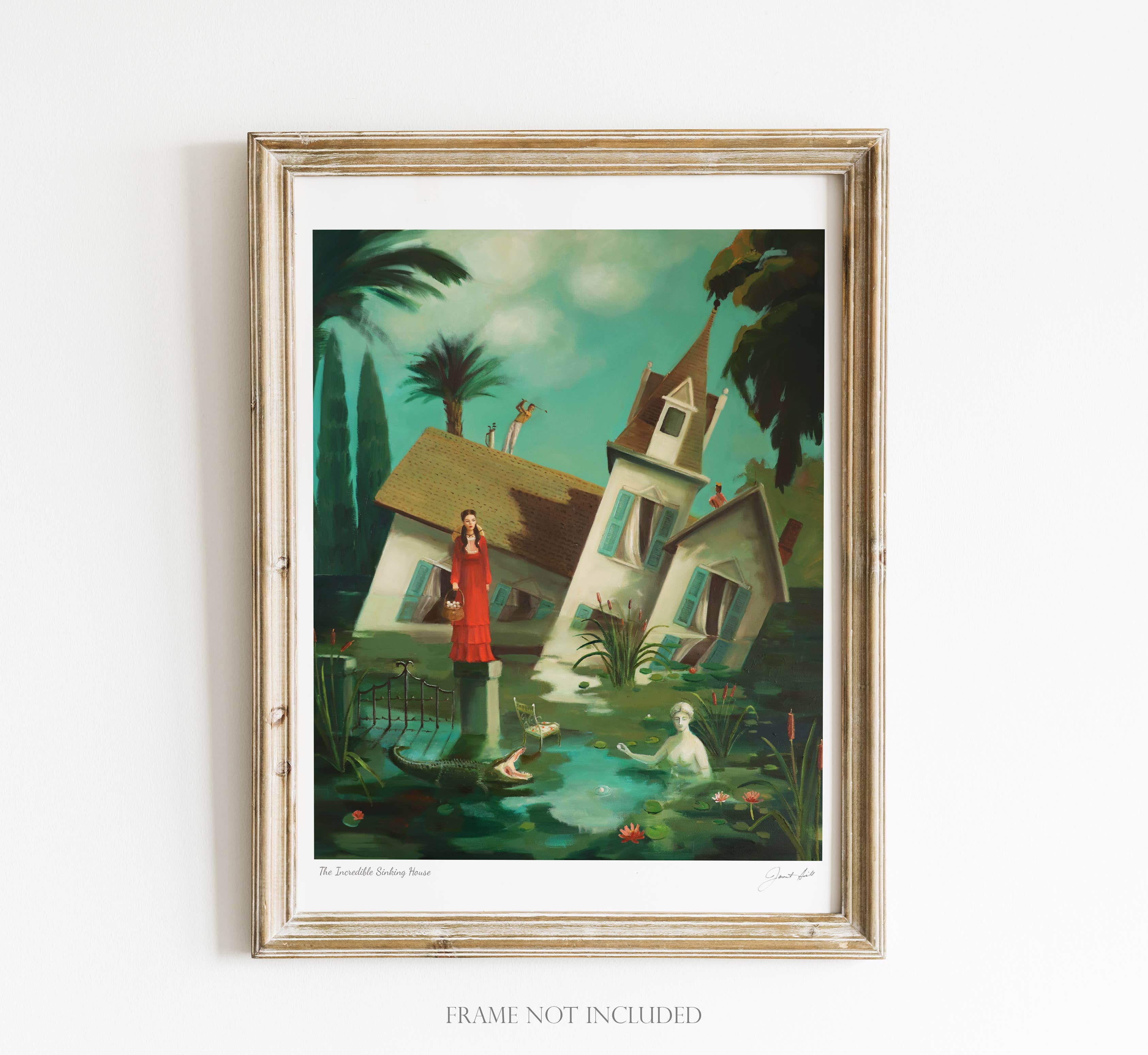 Impression d'art de L'incroyable maison qui coule 8,5"x11"