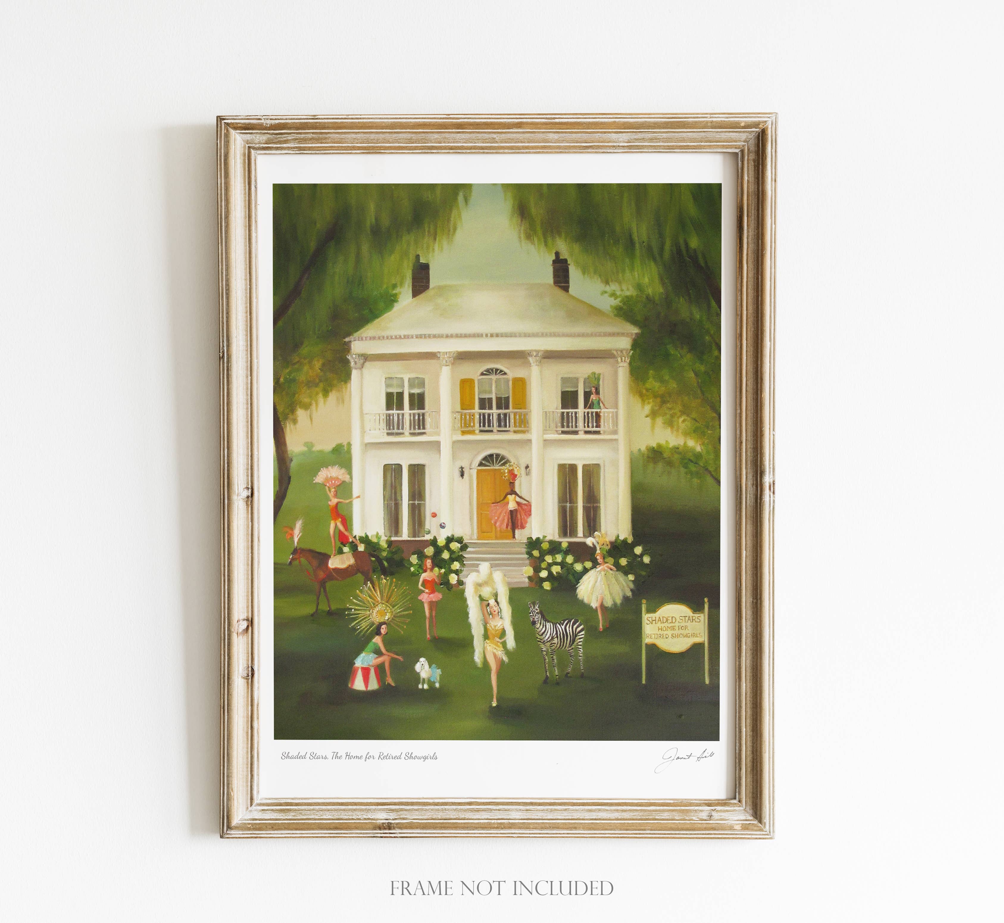 Shaded Stars, la maison des danseuses à la retraite ArtPrint 8.5x11