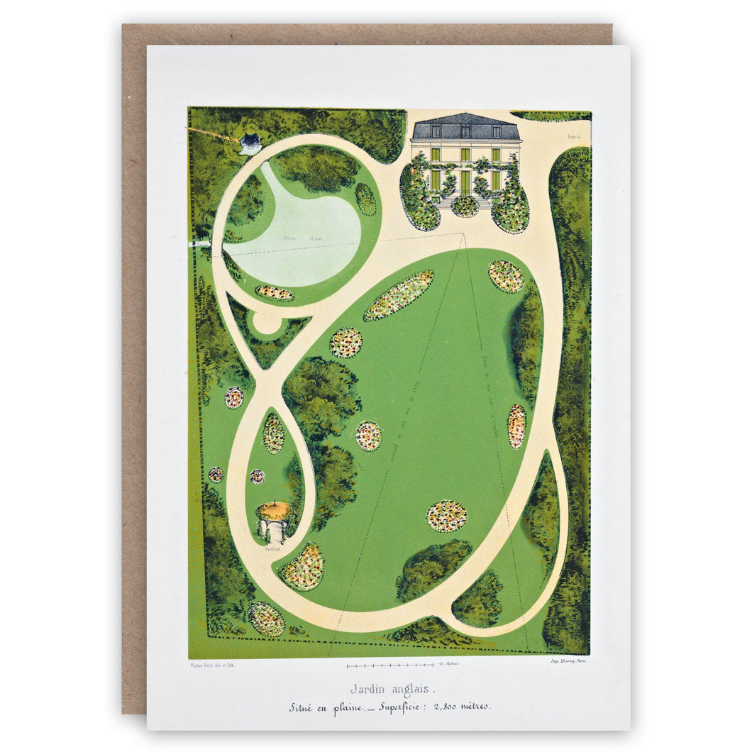 Jardin Anglais greeting card