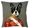 Coussin portrait bouledogue français/boston terrier