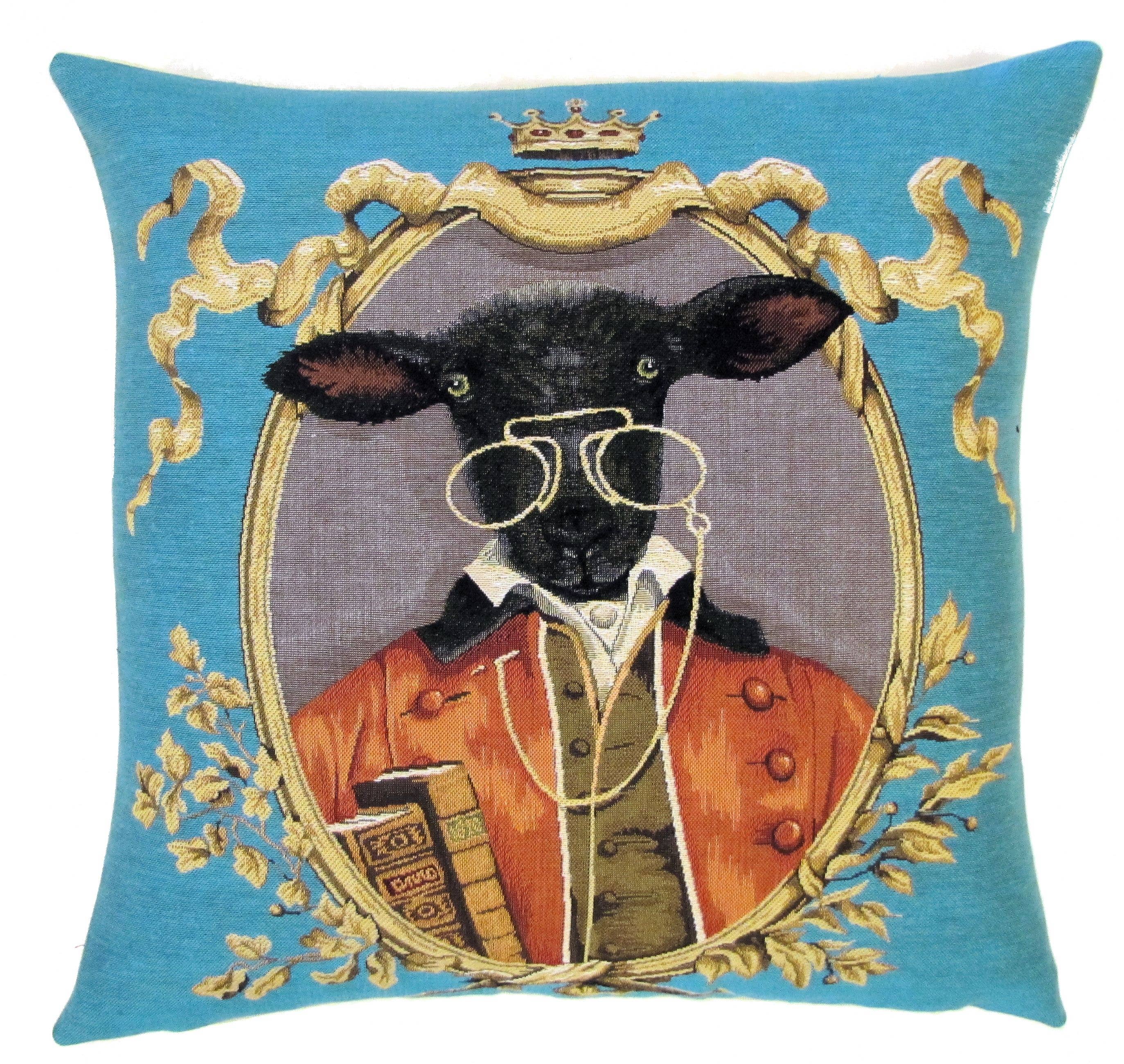 Coussin décoratif mouton noir