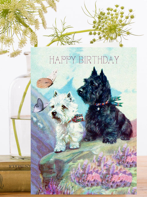 Carte d'anniversaire Westies